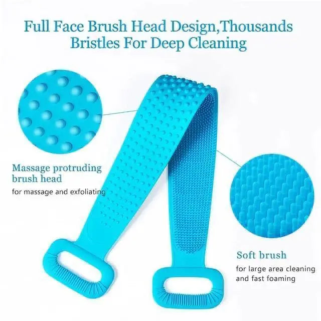 Double-Sided Bath Towel Scrubber – Exfoliating & Massaging Back Scrubber (Random Color) – Premium Quality for Men & Women – Pakistan Gadget Xpres