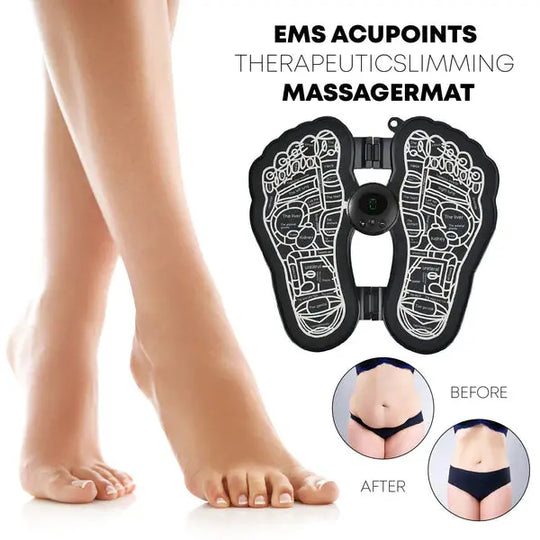 Electric EMS Foot Massager Pad Foldable Foot Massage Mat Feet Muscle Stimulator Improve Blood Circulation Relieve Pain Health Gadget Xpres