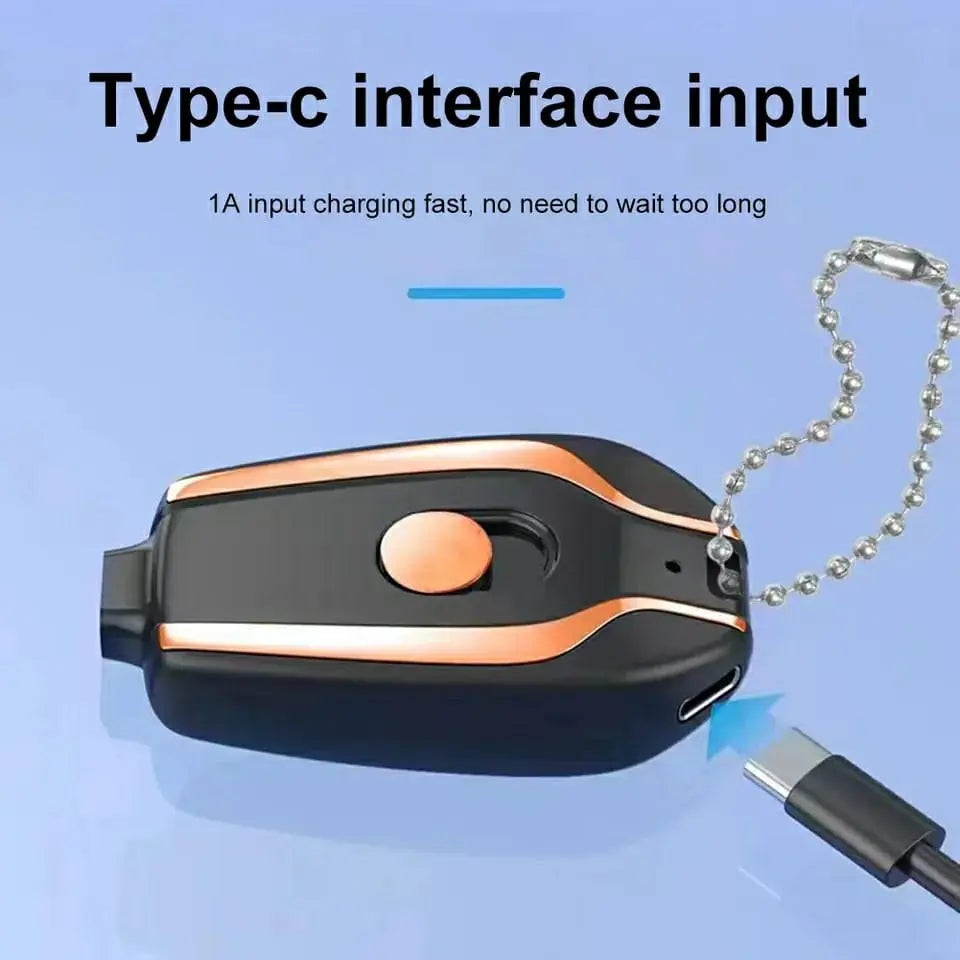 Emergency Keychain Power Bank – Portable Charger 3000mAh | Mini Power Bank for iPhone, Android | Lightweight, Fast Charging (Random Color) Gadget Xpres