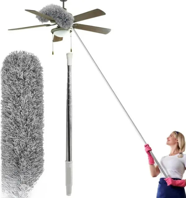 Extendable Telescopic Microfiber Duster - Long Handle Ceiling Fan & Cobweb Cleaner for Home Gadget Xpres