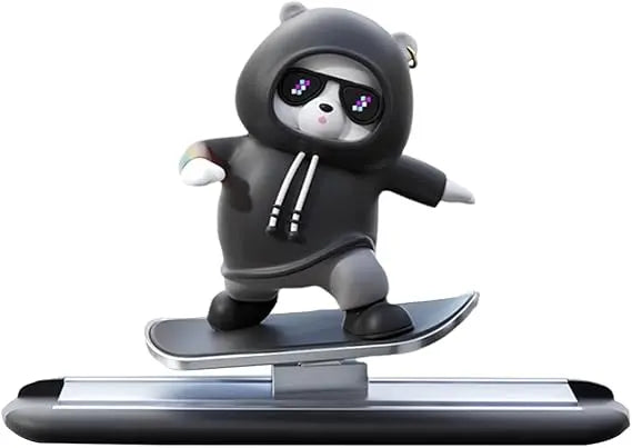 Funny Skateboard Bear Car Dashboard Decoration | Cute Auto Interior Accessory for Cars in Pakistan Gadget Xpres