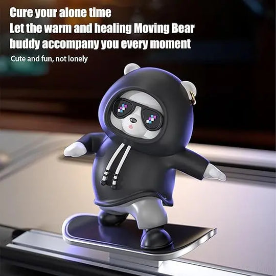 Funny Skateboard Bear Car Dashboard Decoration | Cute Auto Interior Accessory for Cars in Pakistan Gadget Xpres