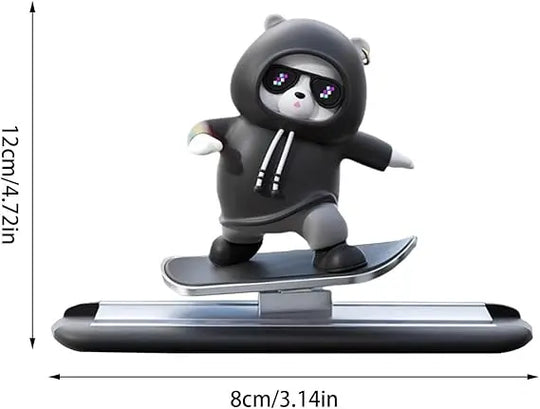 Funny Skateboard Bear Car Dashboard Decoration | Cute Auto Interior Accessory for Cars in Pakistan Gadget Xpres