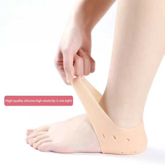 Half Heel Pain Relief Silicone Socks – Anti-Crack Foot Care for Men & Women – Soft, Durable, Imported (With Box) Gadget Xpres