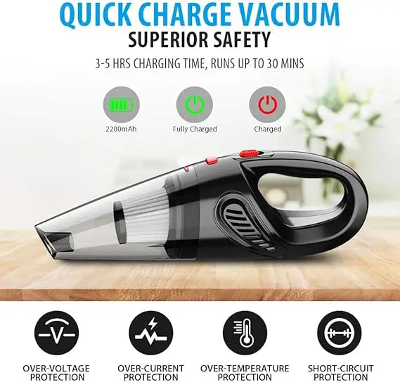 "Handheld Vacuum Cleaner Cordless – High Power Rechargeable Mini Vacuum for Home & Car Cleaning – Portable & Lightweight | Gadget Xpres" Gadget Xpres