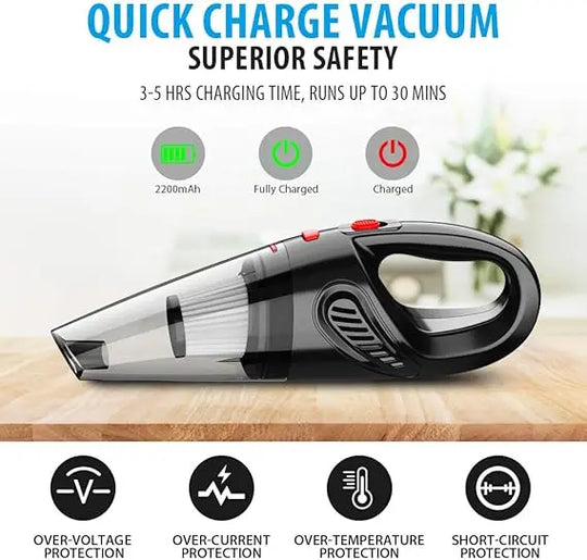 "Handheld Vacuum Cleaner Cordless – High Power Rechargeable Mini Vacuum for Home & Car Cleaning – Portable & Lightweight | Gadget Xpres" Gadget Xpres