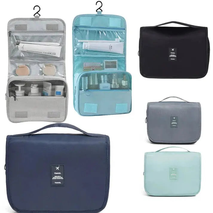 Hanging Travel Toiletry Bag – Waterproof Cosmetic & Makeup Organizer for Men & Women | Ideal for Travel, Bathroom & Storage (Random Color) Gadget Xpres