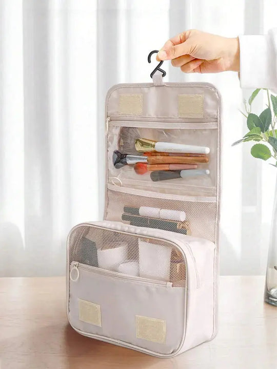Hanging Travel Toiletry Bag – Waterproof Cosmetic & Makeup Organizer for Men & Women | Ideal for Travel, Bathroom & Storage (Random Color) Gadget Xpres