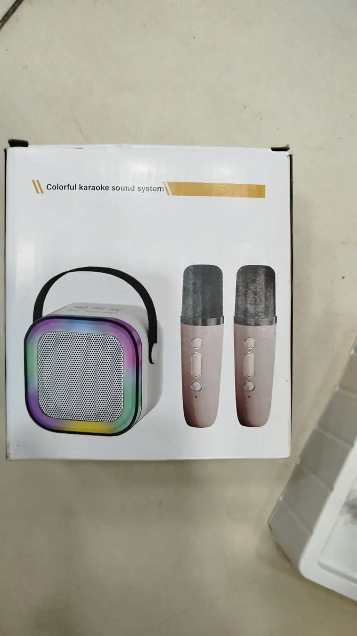 K12 Wireless Karaoke Bluetooth Speaker with Dual Microphones - Portable Party Speaker for Home (Color May Vary) Gadget Xpres