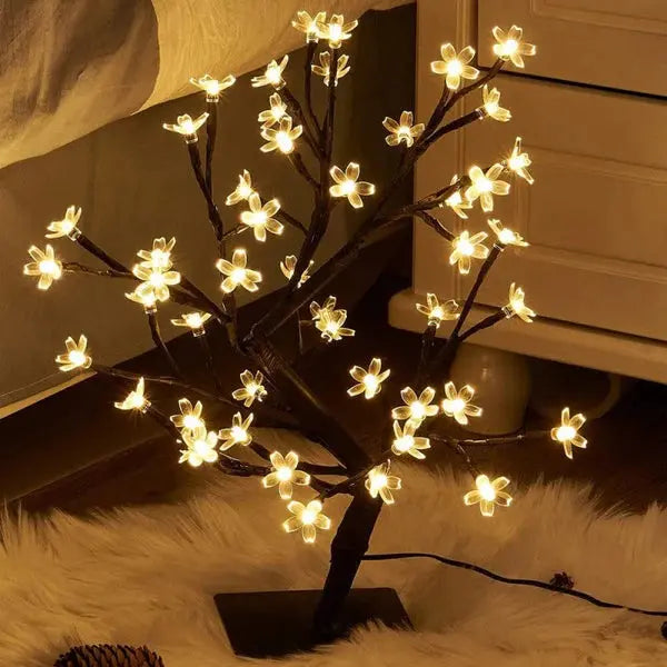 "LED Cherry Blossom Tree Lamp – Decorative Bloom Light for Bedroom, Home, Office – Romantic Gift – Battery/USB Operated – Affordable Decor (Pakistan)" Gadget Xpres