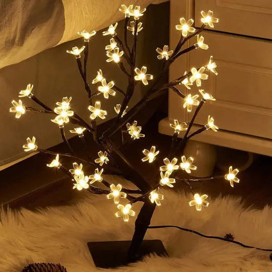 "LED Cherry Blossom Tree Lamp – Decorative Bloom Light for Bedroom, Home, Office – Romantic Gift – Battery/USB Operated – Affordable Decor (Pakistan)" Gadget Xpres