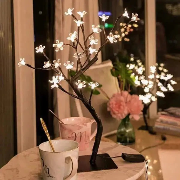 "LED Cherry Blossom Tree Lamp – Decorative Bloom Light for Bedroom, Home, Office – Romantic Gift – Battery/USB Operated – Affordable Decor (Pakistan)" Gadget Xpres