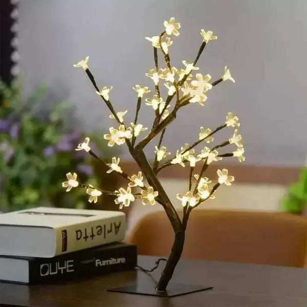 "LED Cherry Blossom Tree Lamp – Decorative Bloom Light for Bedroom, Home, Office – Romantic Gift – Battery/USB Operated – Affordable Decor (Pakistan)" Gadget Xpres