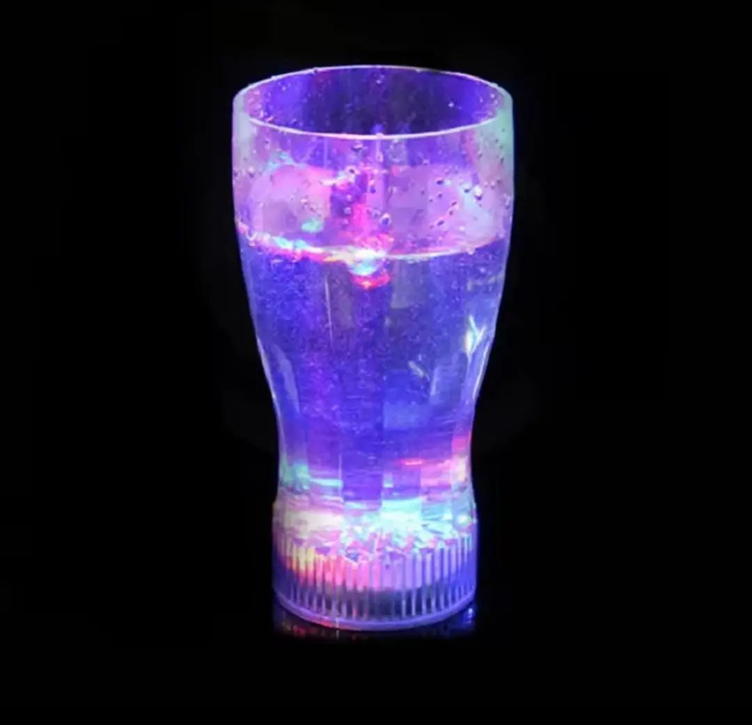 LED Flashing Cup - Plastic Light Up Glass for Wedding & Party (250ml) - 1pc With Box Gadget Xpres