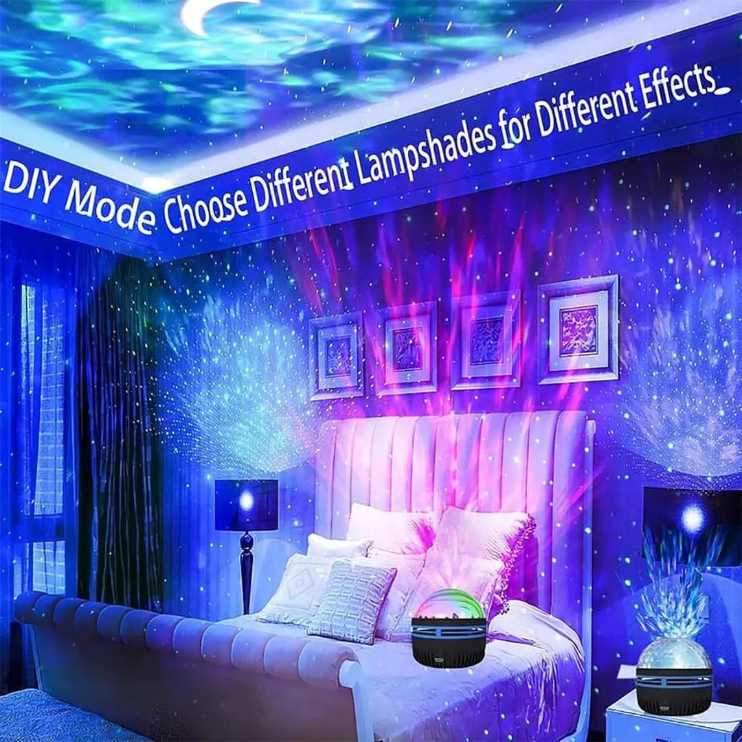 LED Starry Galaxy Projector Night Light with Remote - Rotating Moon Lamp for Bedroom, Kids Room Decor | Gift Idea Gadget Xpres
