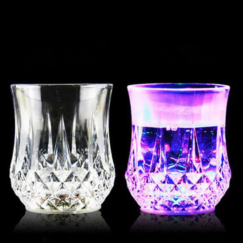 Light Up LED Magic Mug - Auto Color Changing Glass for Drinks, Beer, KTV & Parties (200ml) - Single Piece Gadget Xpres