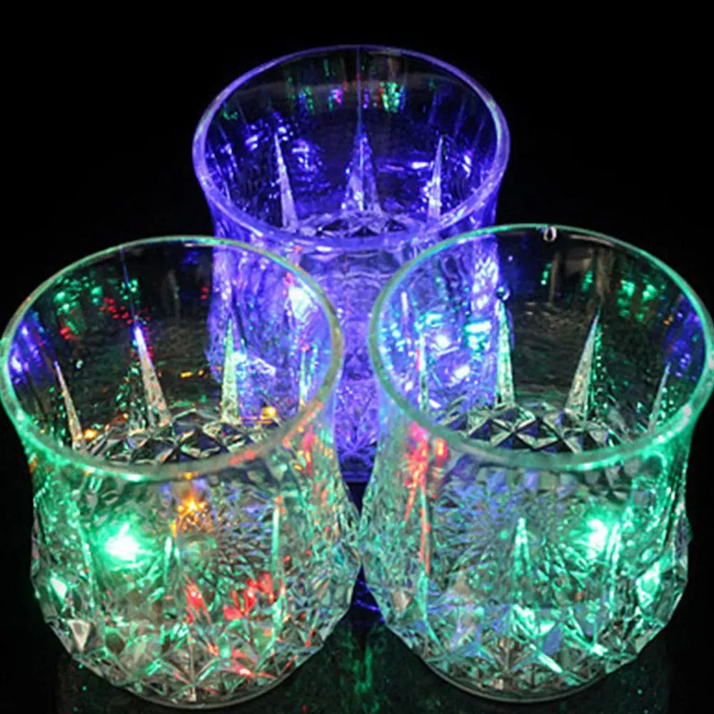 Light Up LED Magic Mug - Auto Color Changing Glass for Drinks, Beer, KTV & Parties (200ml) - Single Piece Gadget Xpres