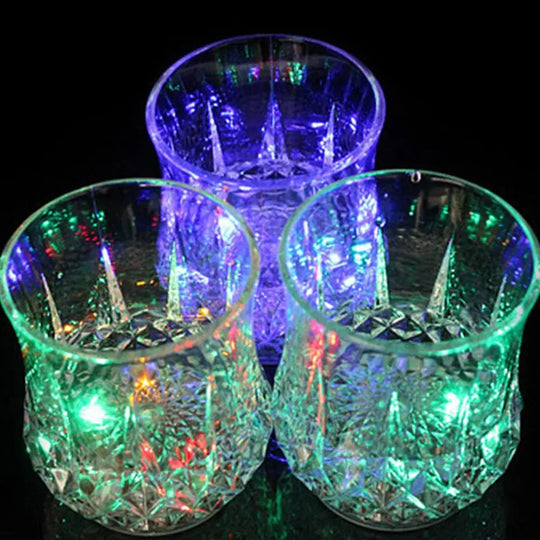 Light Up LED Magic Mug - Auto Color Changing Glass for Drinks, Beer, KTV & Parties (200ml) - Single Piece Gadget Xpres