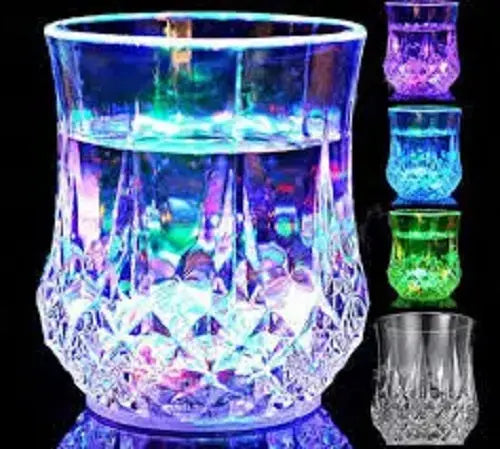 Light Up LED Magic Mug - Auto Color Changing Glass for Drinks, Beer, KTV & Parties (200ml) - Single Piece Gadget Xpres