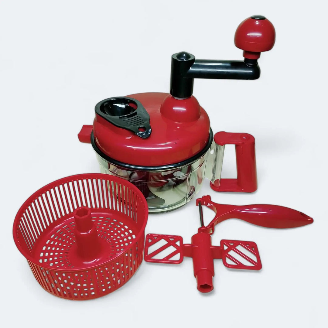 Manual Hand Multifunction Vegetable Chopper - Onion, Tomato, Salad Cutter Machine (Random Color) Gadget Xpres