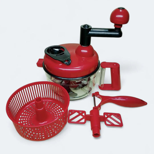 Manual Hand Multifunction Vegetable Chopper - Onion, Tomato, Salad Cutter Machine (Random Color) Gadget Xpres