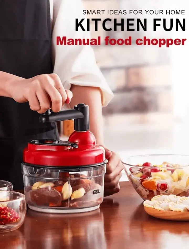 Manual Hand Multifunction Vegetable Chopper - Onion, Tomato, Salad Cutter Machine (Random Color) Gadget Xpres