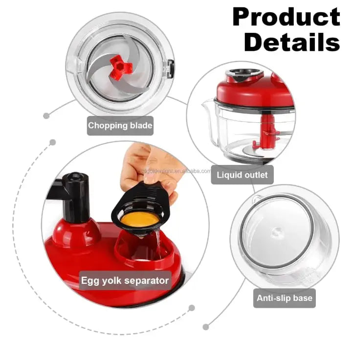 Manual Hand Multifunction Vegetable Chopper - Onion, Tomato, Salad Cutter Machine (Random Color) Gadget Xpres