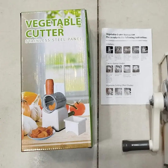 Manual Vegetable Cutter Slicer & Grater - Multi-Functional Stainless Steel Kitchen Gadget (Random Color) Gadget Xpres