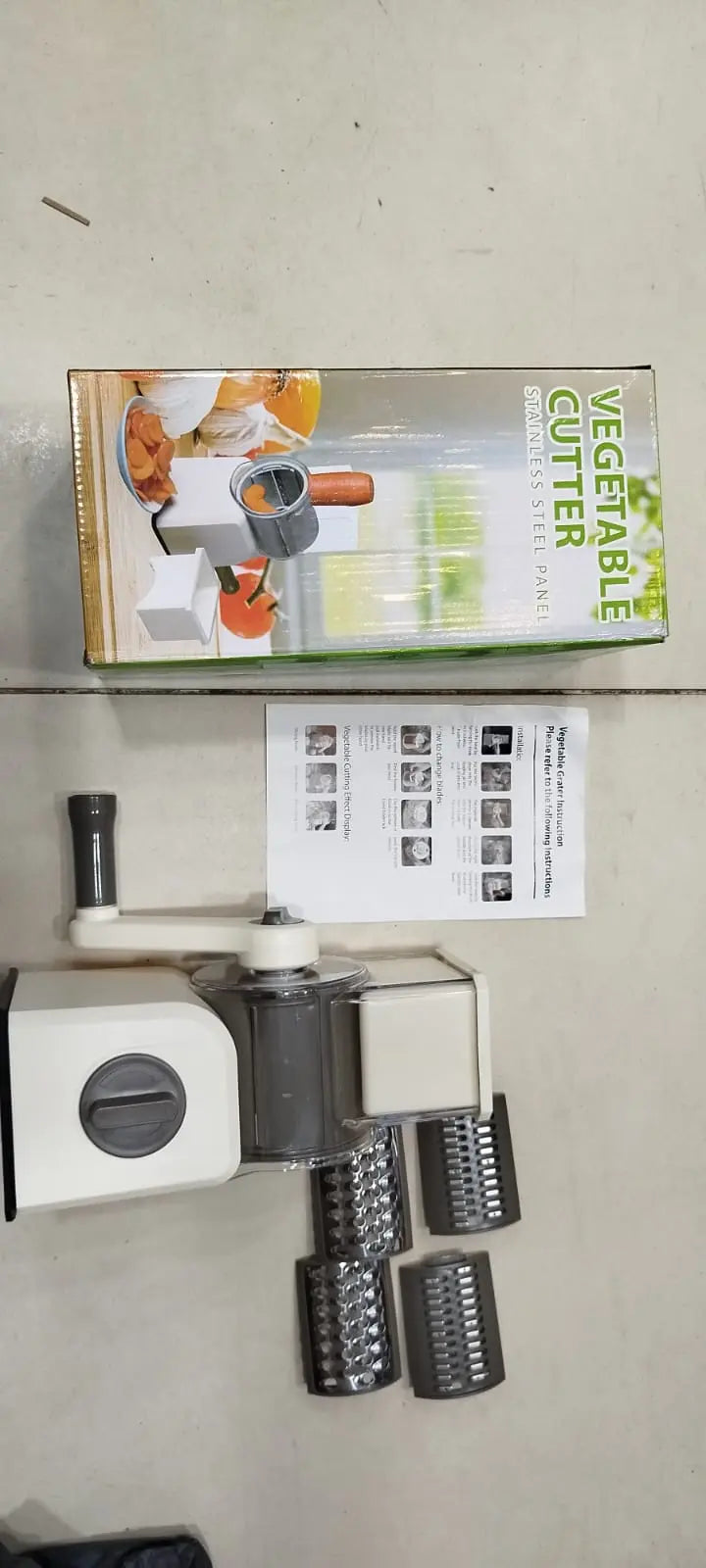Manual Vegetable Cutter Slicer & Grater - Multi-Functional Stainless Steel Kitchen Gadget (Random Color) Gadget Xpres