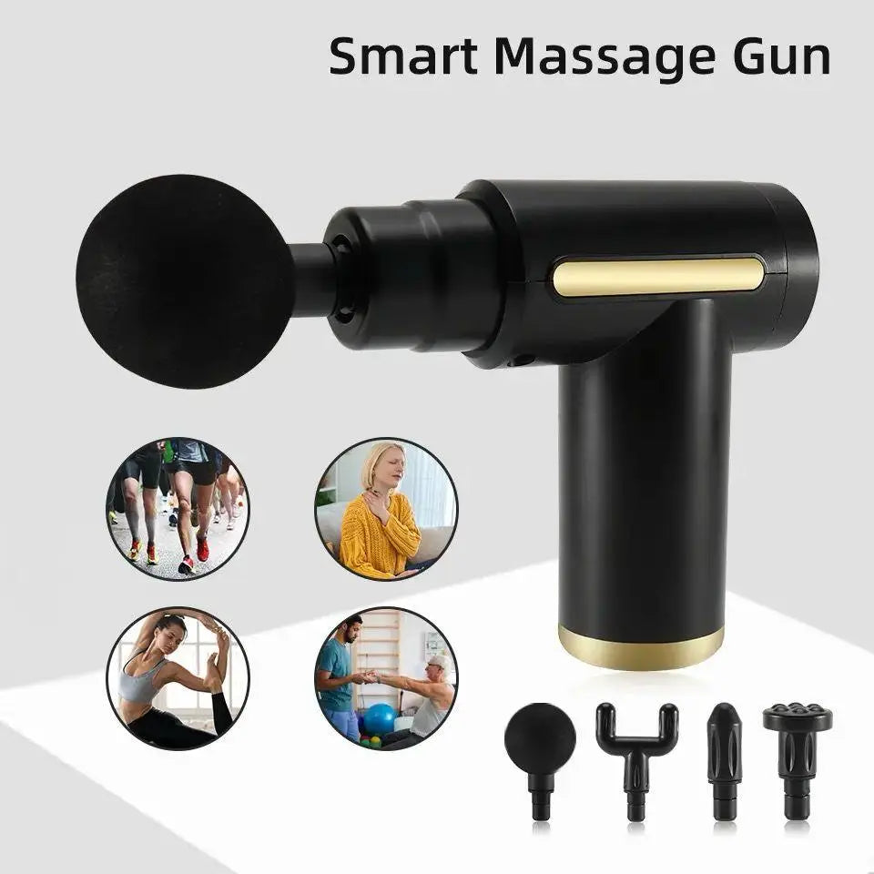 Massage Gun Deep Tissue – Handheld Muscle Massager for Pain Relief | 4 Massage Heads | Silent Motor | Body Recovery Tool for Men & Women in Pakistan Gadget Xpres