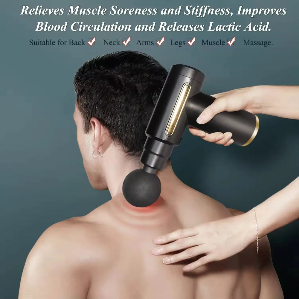 Massage Gun Deep Tissue – Handheld Muscle Massager for Pain Relief | 4 Massage Heads | Silent Motor | Body Recovery Tool for Men & Women in Pakistan Gadget Xpres