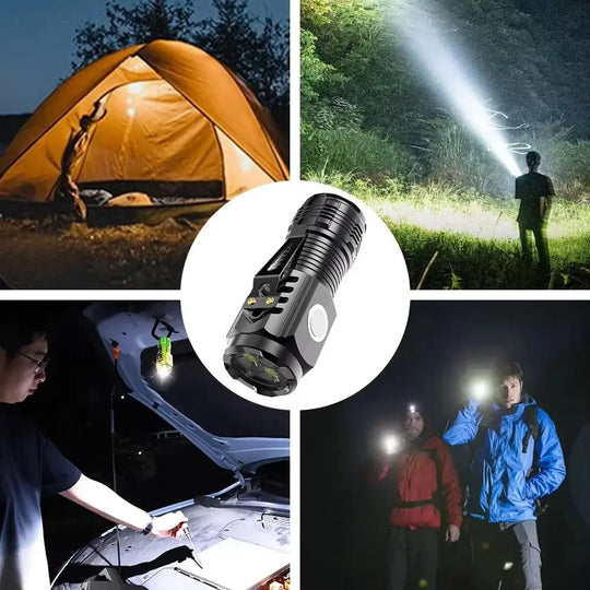 "Mini Super Power Flashlight – USB Rechargeable, Waterproof, Pocket Camping Light with Clip | Best Bright Torch for Home, Emergency & Outdoor Use" Gadget Xpres