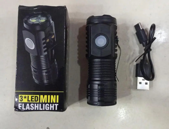 "Mini Super Power Flashlight – USB Rechargeable, Waterproof, Pocket Camping Light with Clip | Best Bright Torch for Home, Emergency & Outdoor Use" Gadget Xpres