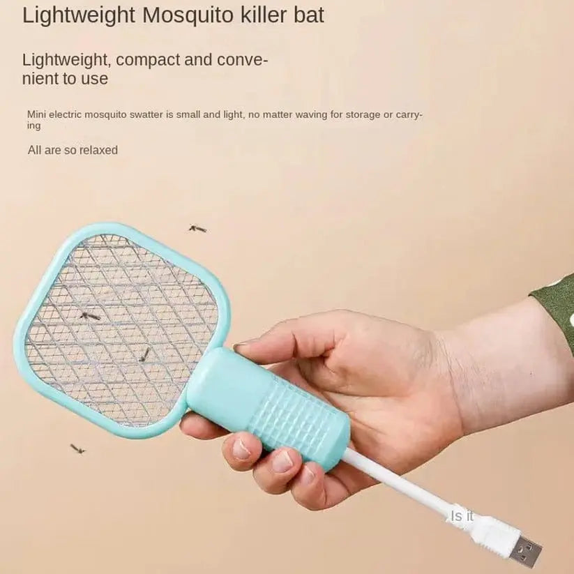 Mini USB Rechargeable Electric Mosquito Racket – Portable Bug Zapper (Random Color) – Best for Home, Outdoor Use – Affordable & Effective Gadget Xpres