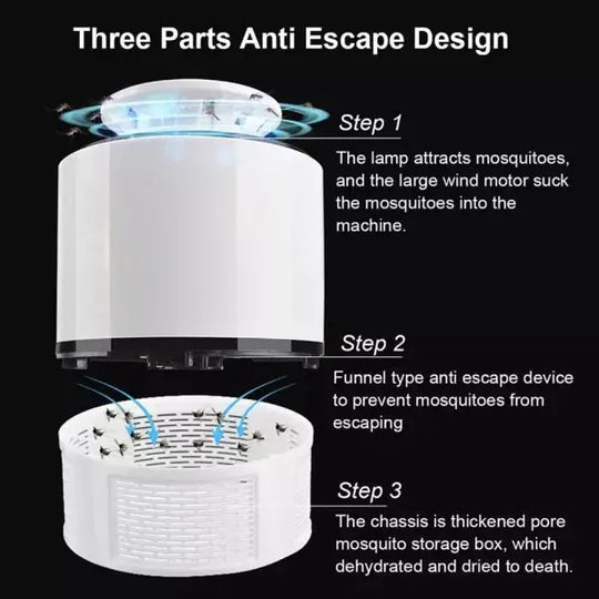 Mosquito Killer Lamp Trap – USB UV LED Bug Zapper, Chemical-Free, Eco-Friendly, Suction Fan – Random Color (Best for Home, Office, Pakistan) Gadget Xpres