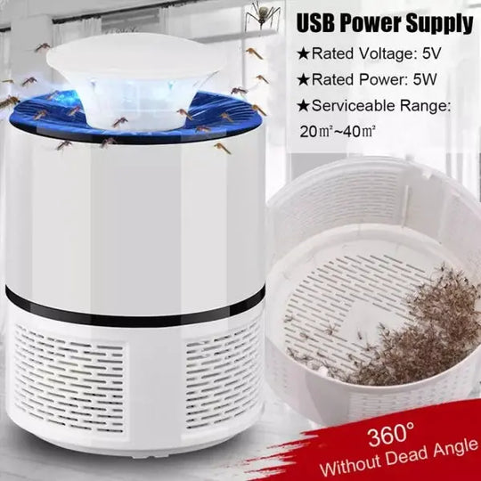 Mosquito Killer Lamp Trap – USB UV LED Bug Zapper, Chemical-Free, Eco-Friendly, Suction Fan – Random Color (Best for Home, Office, Pakistan) Gadget Xpres