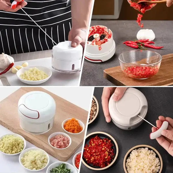 Multifunctional Manual Food Chopper – Mini Handheld Vegetable Grinder & Meat Cutter | Random Color – Ideal for Pakistani Kitchens Gadget Xpres