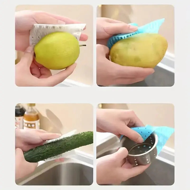 Multifunctional Silicone Cleaning Brush & Vegetable Peeler Pack of 2 | Fruit & Vegetable Scrubber | Soft Kitchen Brush for Home Use (Random Color) Gadget Xpres