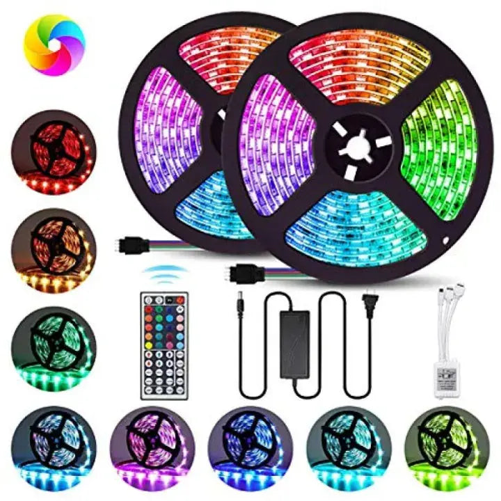NEW RGB LED Strip Light 10 Meter - Remote Control, 12V Adapter - Multicolor Home Decoration Gadget Xpres