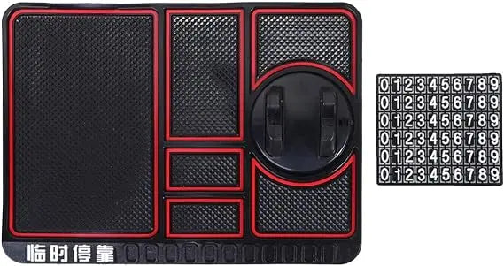 Non-Slip Dashboard Mat with Phone Holder | Keychain, Coins & Card Organizer | Car Accessories for Safe Driving (Pakistan) Gadget Xpres