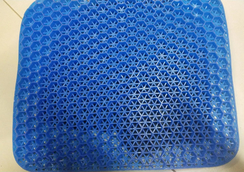 Non Slip Egg Sitter Gel Seat Cushion - Honeycomb Office & Car Chair Pad - Orthopedic Back Pain Relief Gadget Xpres