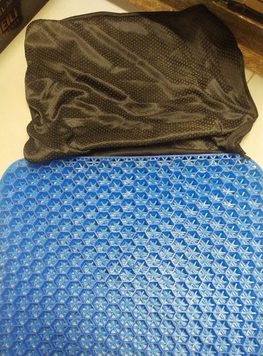 Non Slip Egg Sitter Gel Seat Cushion - Honeycomb Office & Car Chair Pad - Orthopedic Back Pain Relief Gadget Xpres