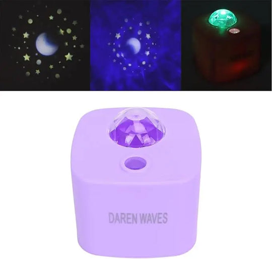 Ocean Light Projector for Bedroom – LED Star Galaxy Sky Wave Rotating Night Light (Random Color) – Kids & Adults Relaxation Mood Lamp Gadget Xpres