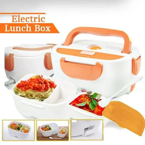 Portable Electric Heating Lunch Box – Waterproof, Rechargeable, Fast Food Warmer – Ideal for Office, Travel & School (Random Color) Gadget Xpres