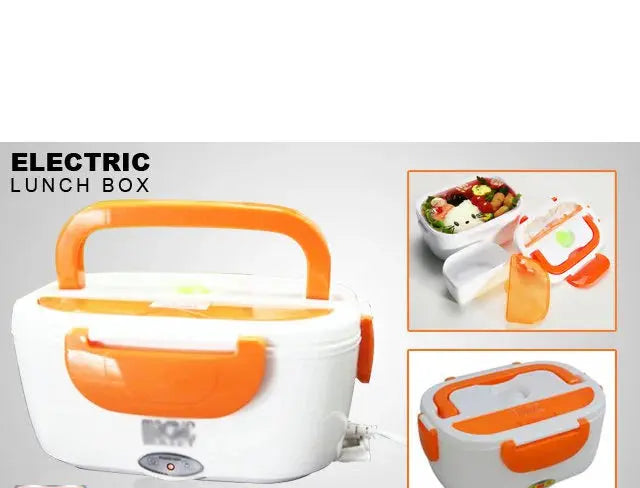 Portable Electric Heating Lunch Box – Waterproof, Rechargeable, Fast Food Warmer – Ideal for Office, Travel & School (Random Color) Gadget Xpres