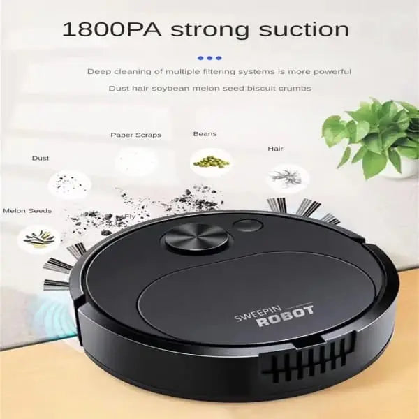 Portable Mini Wireless Smart Sweeping Robot – 3-in-1 Vacuum, Mop & Cleaner – Rechargeable for Home & Office (Random Colors) Gadget Xpres