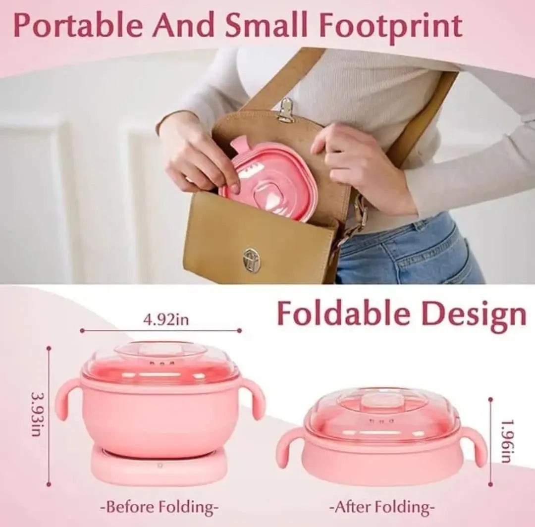 Portable Silicone Wax Warmer | Foldable Electric Wax Heater for Hair Removal | Travel-Friendly, Fast Heating (Random Color) – Gadget Xpres Gadget Xpres