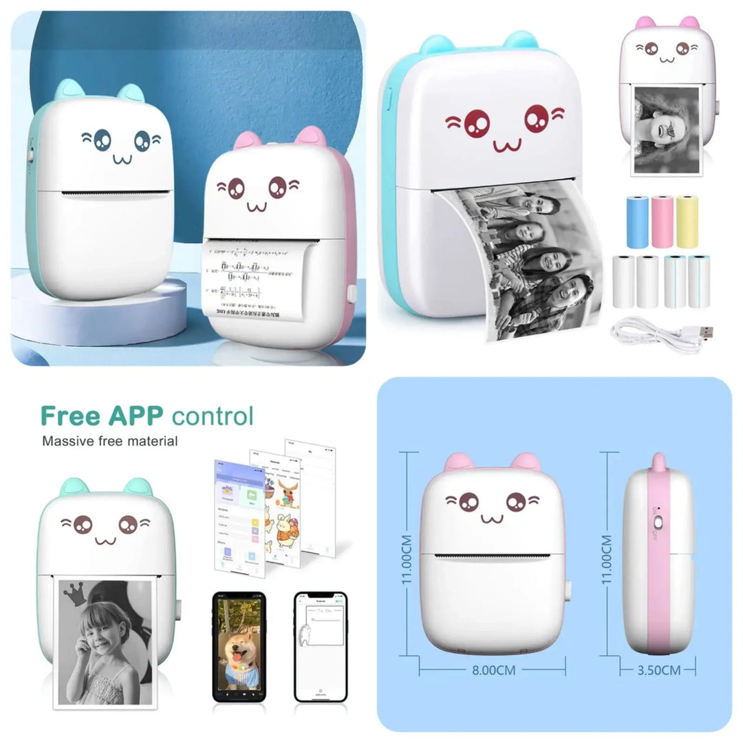 Portable Thermal Printer – Wireless Bluetooth Mini Printer for Receipts, Labels & Photos | Compatible with Android & iOS | Best Gift for Students & Professionals Gadget Xpres