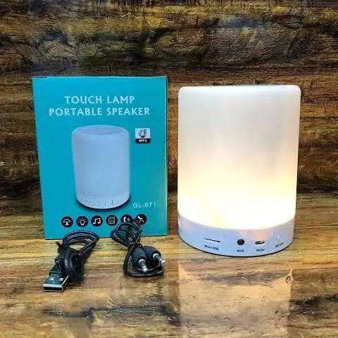 Portable Touch Lamp Bluetooth Speaker – Smart Night Light | Color Changing LED Desk Lamp for Bedroom, Kids, Gift – Rechargeable & Wireless | Best Price in Pakistan Gadget Xpres