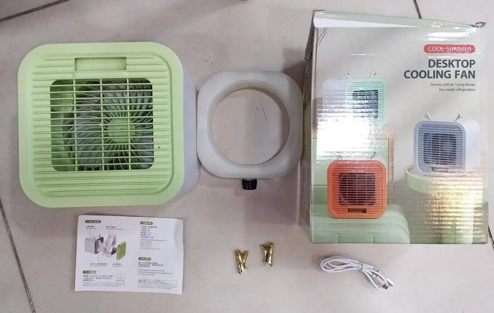 Portable USB Air Cooler Fan | 3-Speed Rechargeable Desktop AC for Home, Office & Car (Random Color) Gadget Xpres